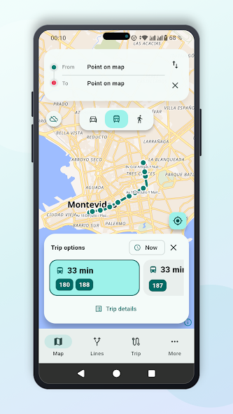 Rumbo MVD public transport map